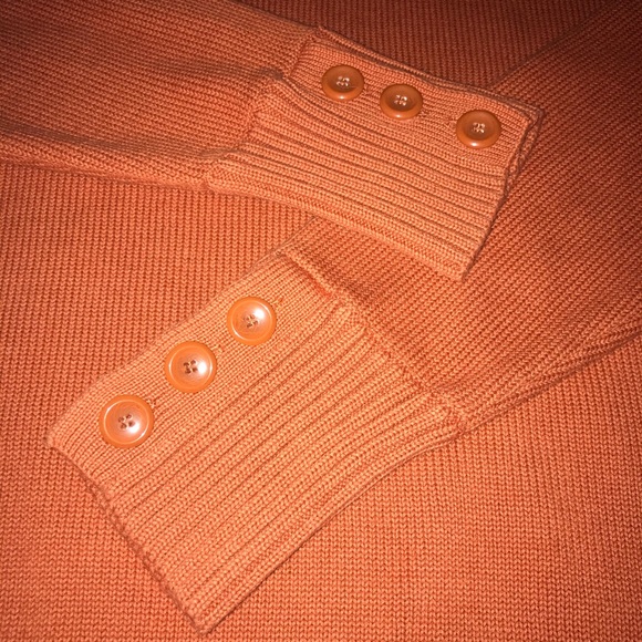 ⚡️August Silk 💯 Cotton Rust Sweater Size Large🦋 - Picture 5 of 8